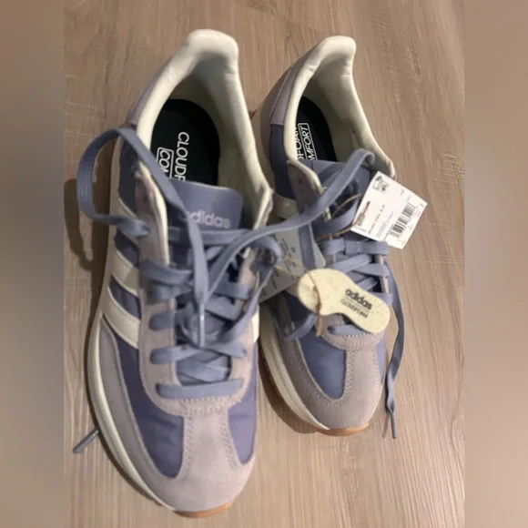 Adidas Lavender & White Retro Jogger Cloudfoam Sneakers - Picture 7 of 8